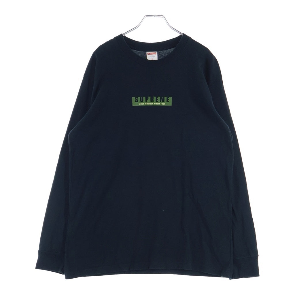 SUPREME(シュプリーム) 18AW Since Nineteen Ninety 1994 L/S Tee フロントロゴ 長袖Tシャツ カットソー ブラック