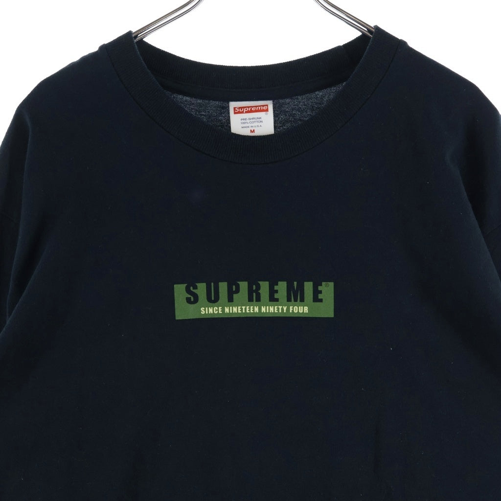SUPREME(シュプリーム) 18AW Since Nineteen Ninety 1994 L/S Tee フロントロゴ 長袖Tシャツ カットソー ブラック