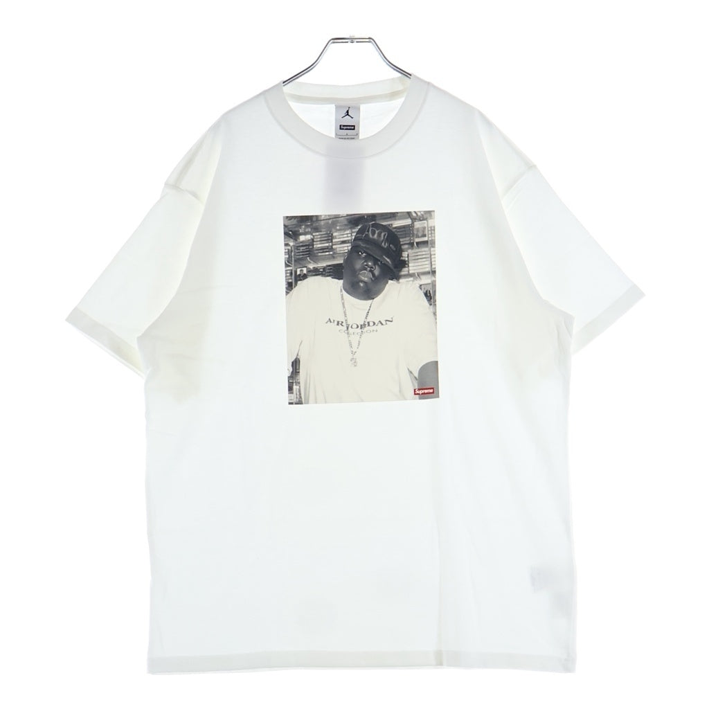 SUPREME(シュプリーム) 24AW ×JORDAN Biggie S/S Top ジョーダン ビギー プリントロゴ 半袖Tシャツ カットソー ホワイト HJ8385-100