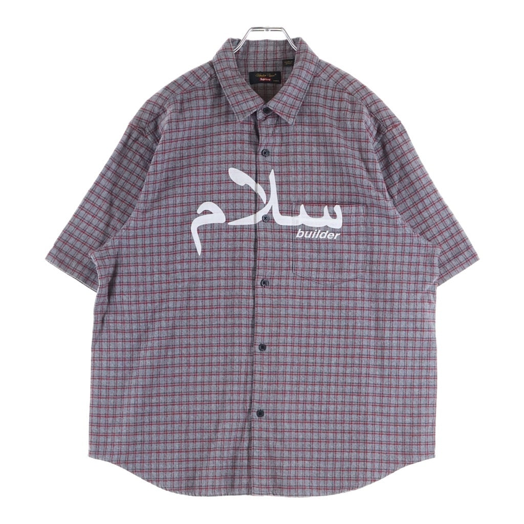 SUPREME(シュプリーム) 23SS ×UNDERCOVER Flannel S/S Shirt アンダーカバー フランネル 半袖シャツ グレー