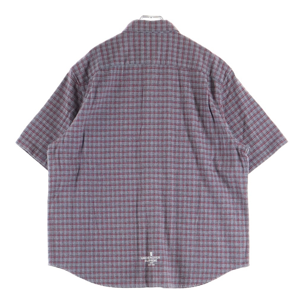 SUPREME(シュプリーム) 23SS ×UNDERCOVER Flannel S/S Shirt アンダーカバー フランネル 半袖シャツ グレー