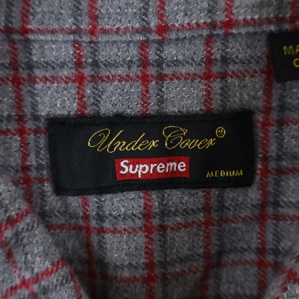 SUPREME(シュプリーム) 23SS ×UNDERCOVER Flannel S/S Shirt アンダーカバー フランネル 半袖シャツ グレー