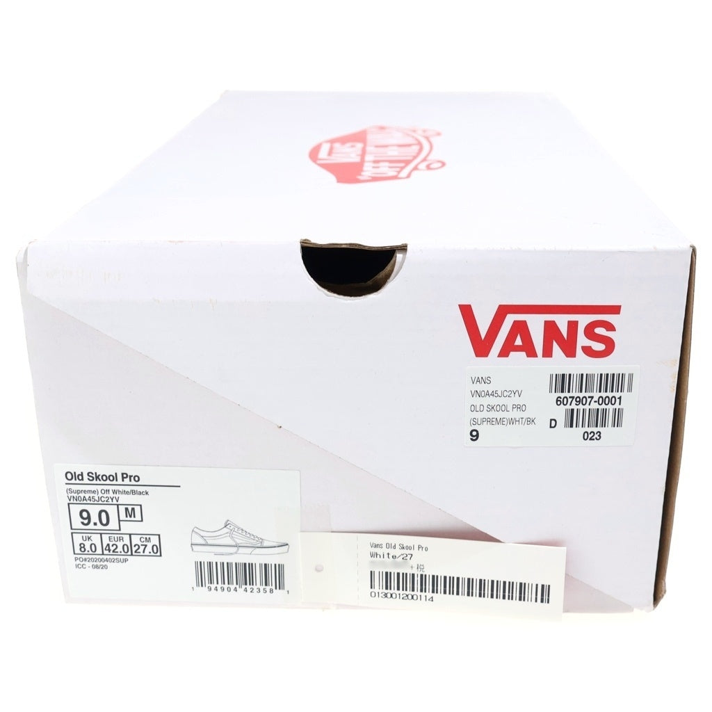 SUPREME(シュプリーム) ×VANS OLD SKOOL ×バンズ オールドスクール ホワイト US9/27cm VN0A45JC2YV