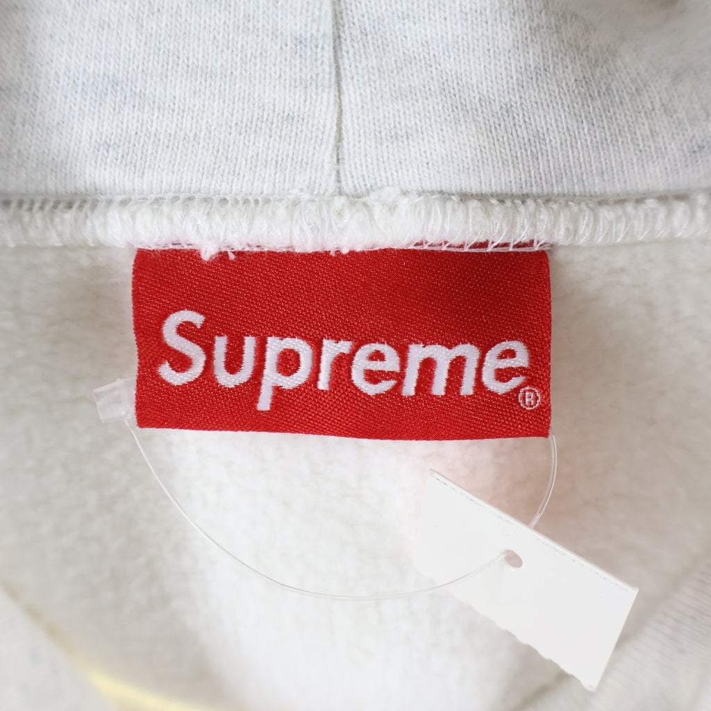 SUPREME(シュプリーム) 18SS Sideline Hooded Sweatshirt サイドライン アームロゴ スウェットプルオーバーパーカー グレー/アイボリー