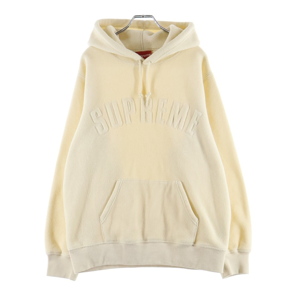 SUPREME(シュプリーム) 18AW Polartec Hooded Sweatshirt ポーラテック アーチロゴ フリース プルオーバーパーカー アイボリー