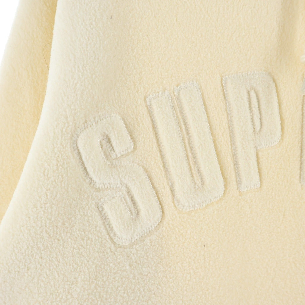 SUPREME(シュプリーム) 18AW Polartec Hooded Sweatshirt ポーラテック アーチロゴ フリース プルオーバーパーカー アイボリー
