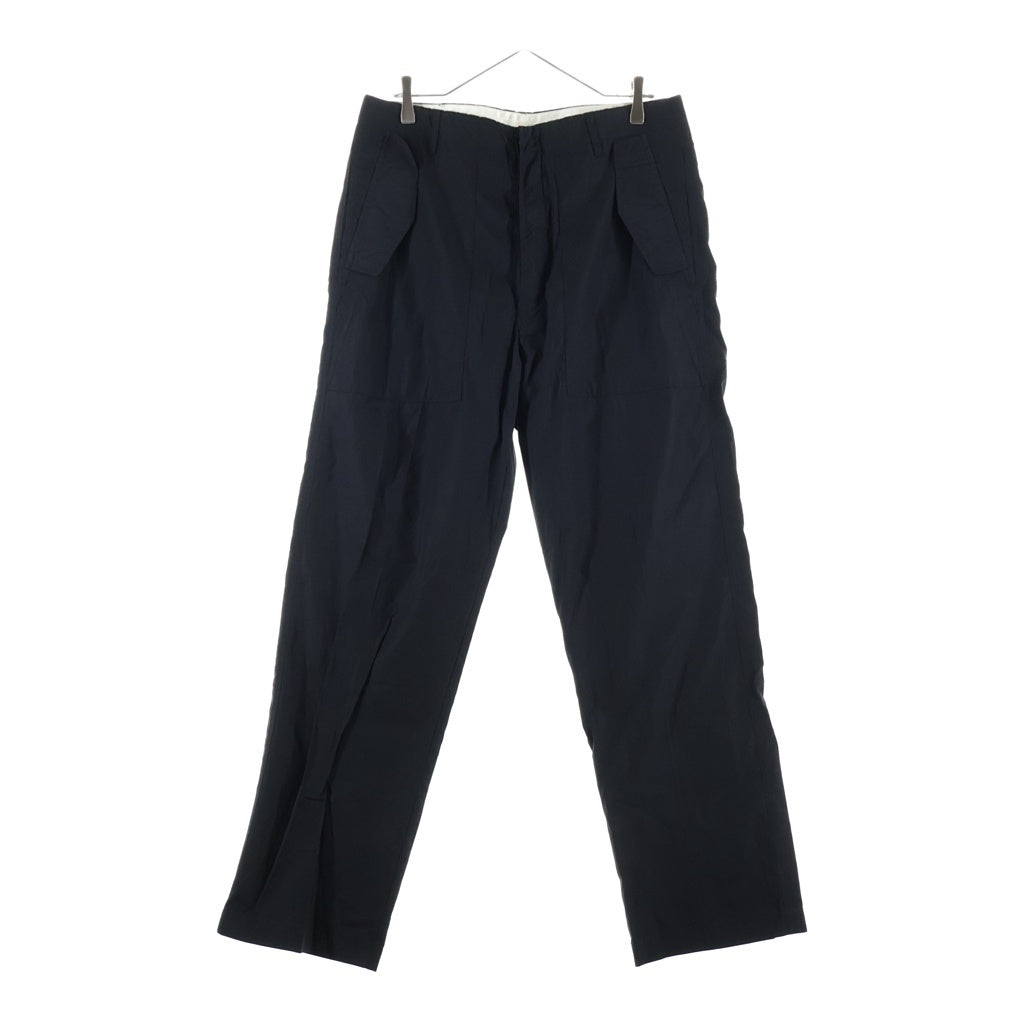 Rick Owens(リックオウエンス) レーヨン混合 ミリタリーベイカーパンツ ブラック RU3352
