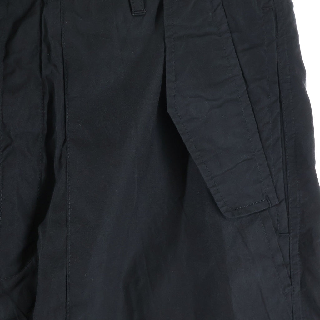 Rick Owens(リックオウエンス) レーヨン混合 ミリタリーベイカーパンツ ブラック RU3352