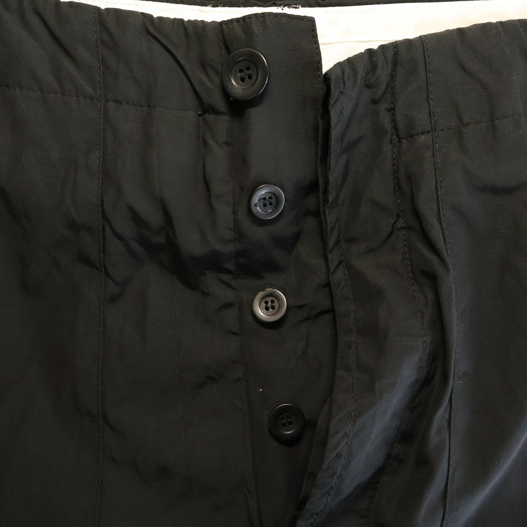 Rick Owens(リックオウエンス) レーヨン混合 ミリタリーベイカーパンツ ブラック RU3352