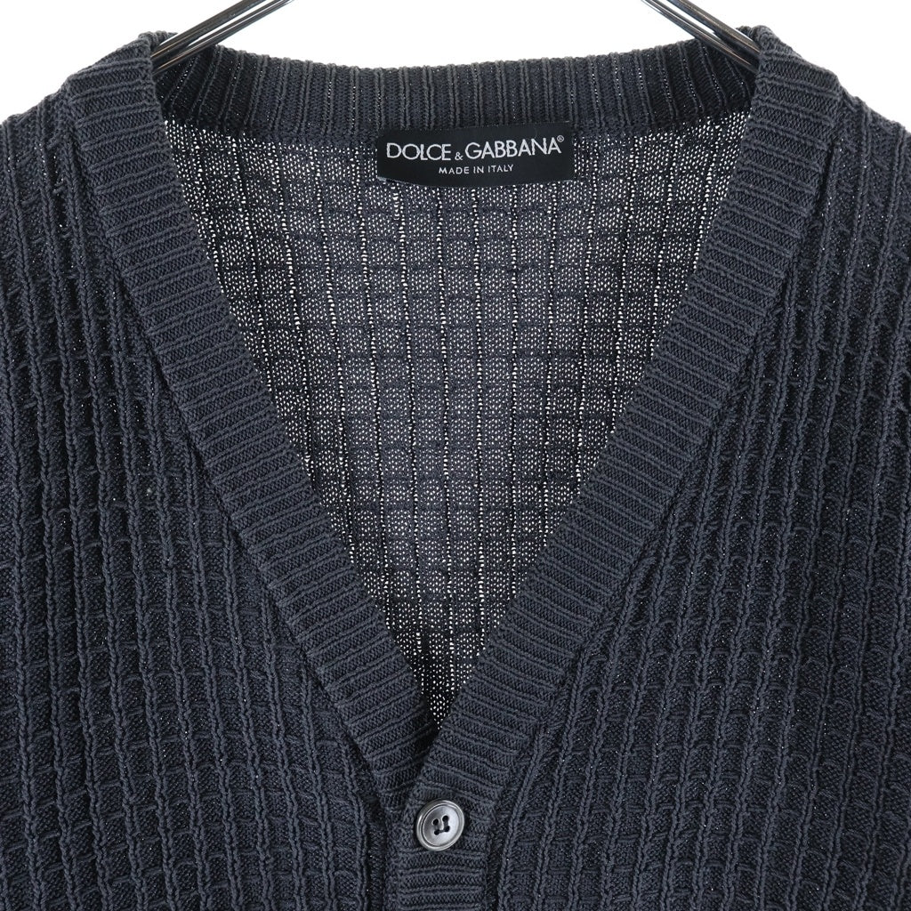 DOLCE & GABBANA(ドルチェアンドガッバーナ) リブニット カーディガン グレー GHC37K F49A8