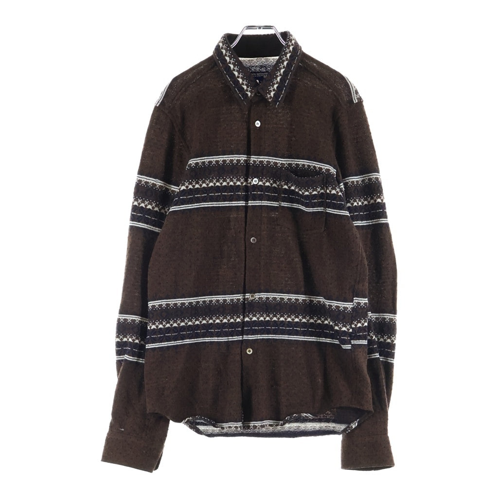 JUNYA WATANABE COMME des GARCONS(ジュンヤワタナベ コムデギャルソン) 04AW ノルディック柄 ニットカーディガン ブラウン WN-T032