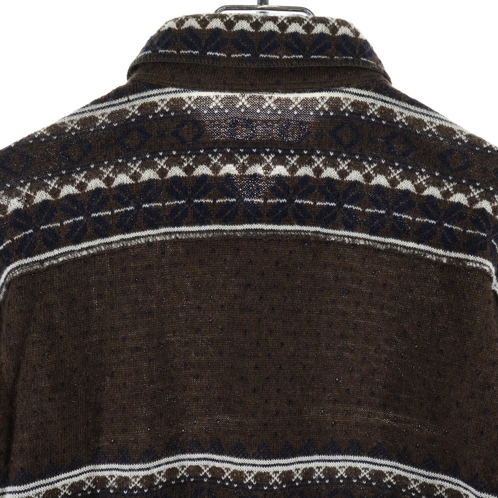 JUNYA WATANABE COMME des GARCONS(ジュンヤワタナベ コムデギャルソン) 04AW ノルディック柄 ニットカーディガン ブラウン WN-T032