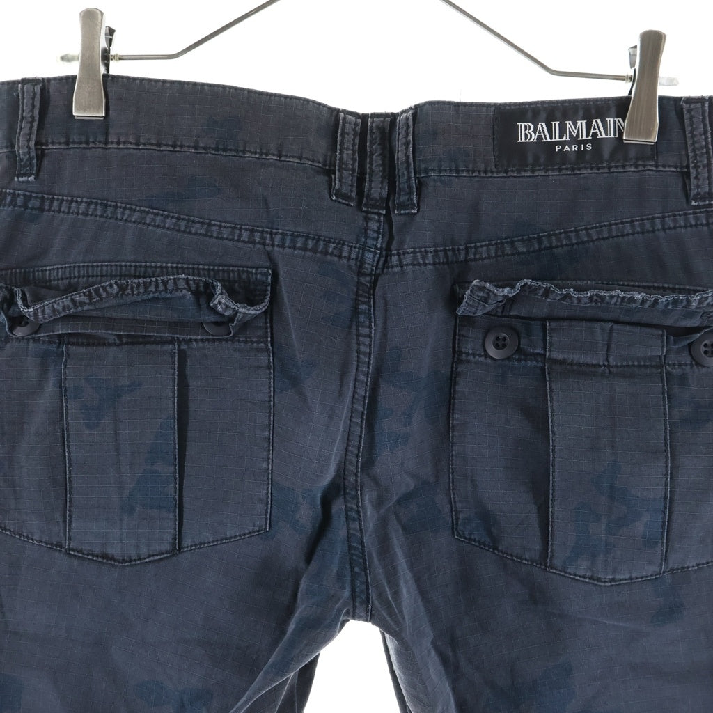 BALMAIN(バルマン) カモフラージュ柄 カーゴパンツ ブラウン/ネイビー T503 B385