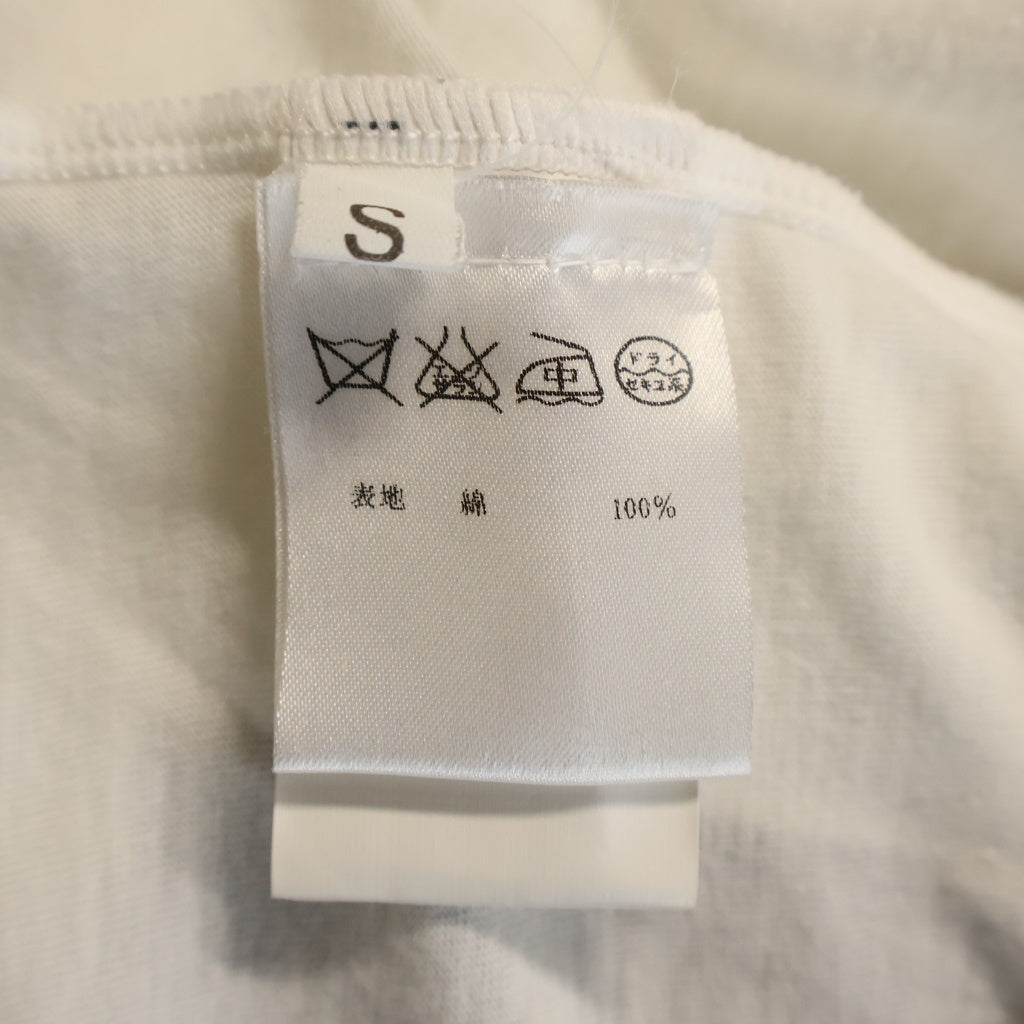 John Galliano(ジョン ガリアーノ) アーカイブ ニュースペーパー 本人ロゴプリント 半袖Tシャツ カットソー ホワイト AUT723S