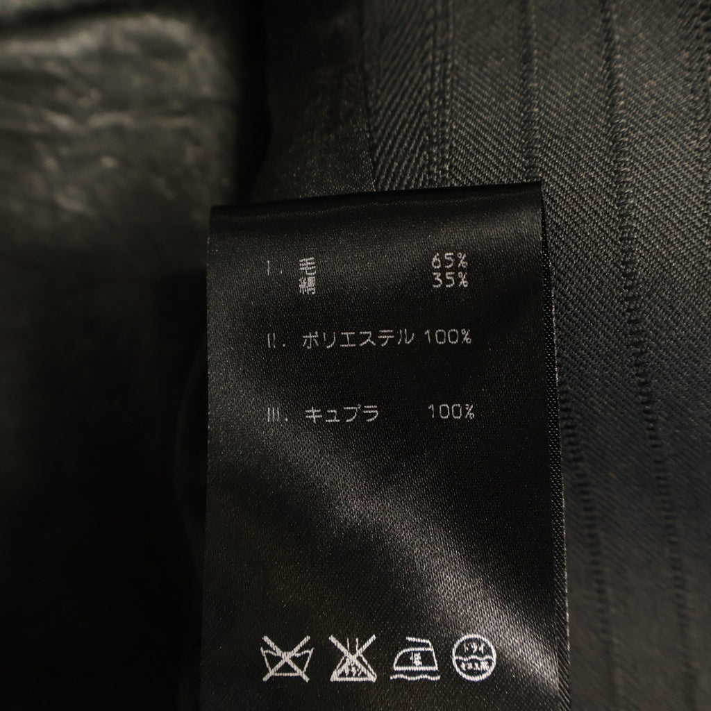 sistere(システレ) 10SS BUG ストライプ柄 デザイン七分丈袖 シングルテーラードジャケット ダークグレー