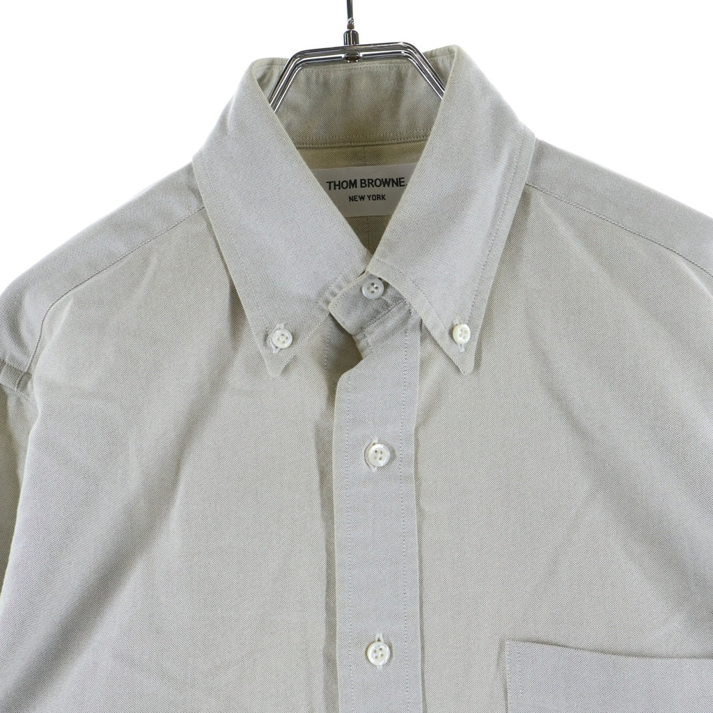 THOM BROWNE(トムブラウン) オックスフォード長袖シャツ カジュラル 無地 グレー A0123A42300