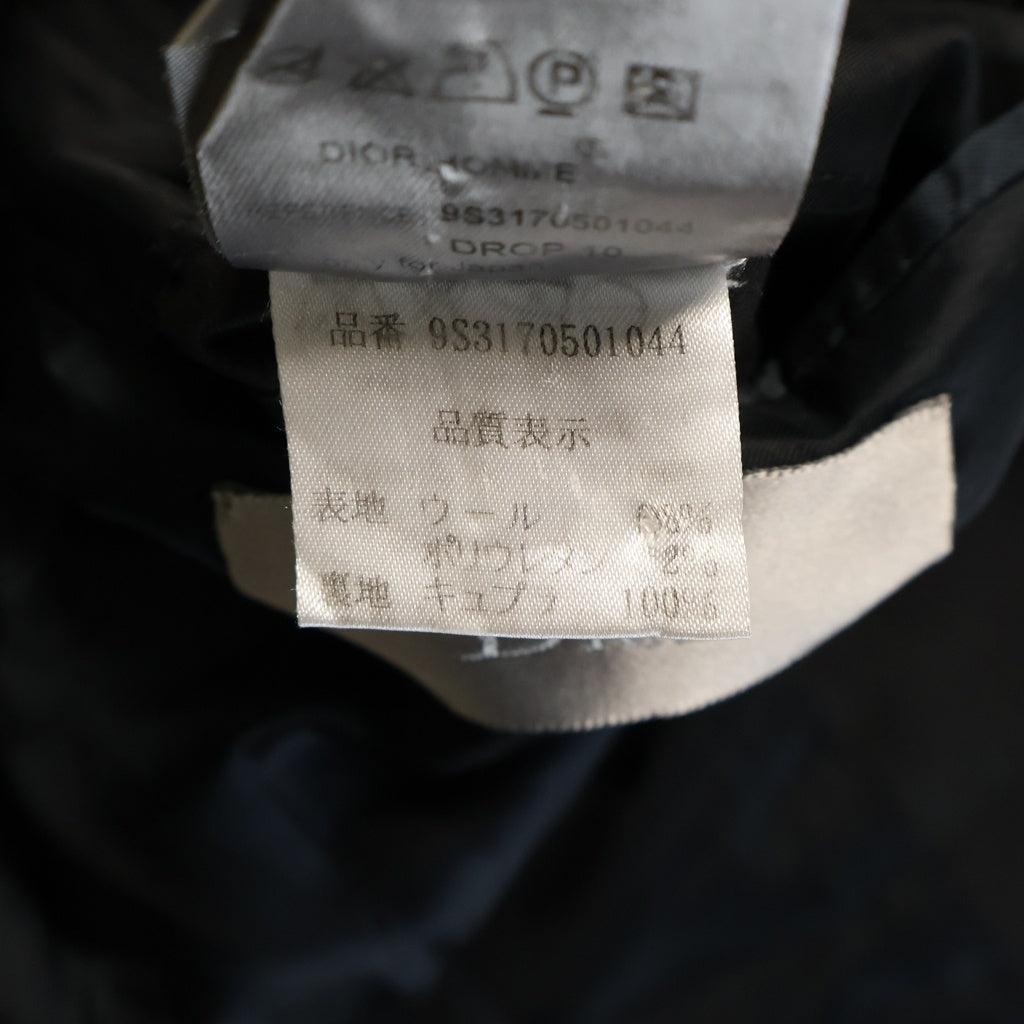 Dior HOMME(ディオールオム) 09SS クリスヴァンアッシュ期 チェック柄 シングルテーラードジャケット ブラック 9S3170501044