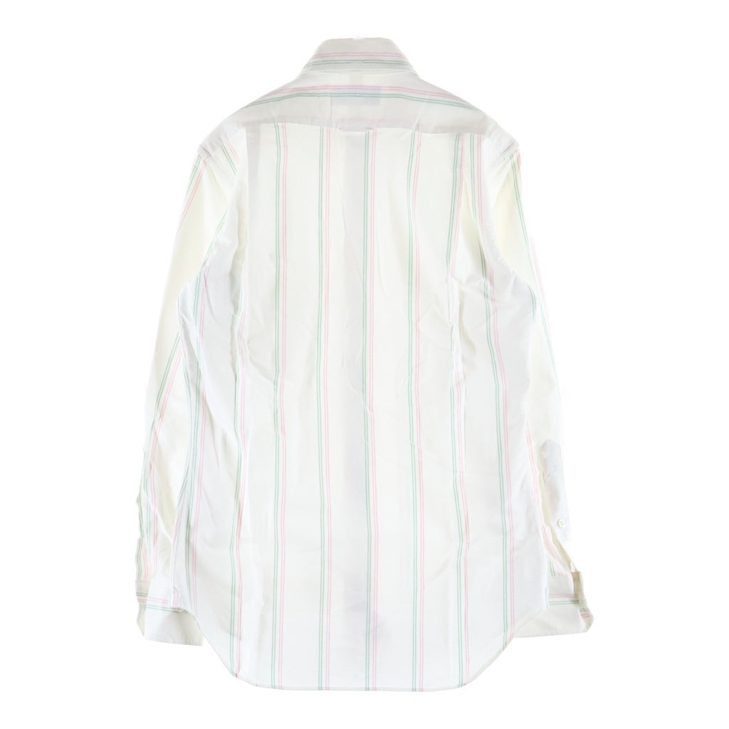 THOM BROWNE(トムブラウン) トリコロールストライプ 長袖シャツ ホワイト MWL001AW6205