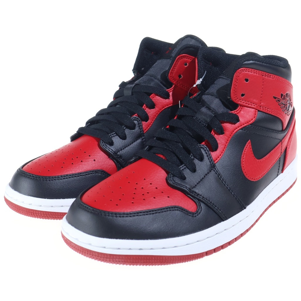 NIKE(ナイキ) AIR JORDAN 1 MID BRED 554724-074 エアジョーダン1 ブレッド ハイカットスニーカー レッド/ブラック US8.5/26.5cm