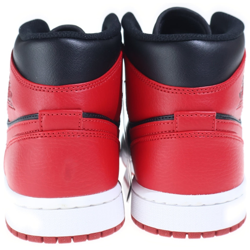 NIKE(ナイキ) AIR JORDAN 1 MID BRED 554724-074 エアジョーダン1 ブレッド ハイカットスニーカー レッド/ブラック US8.5/26.5cm