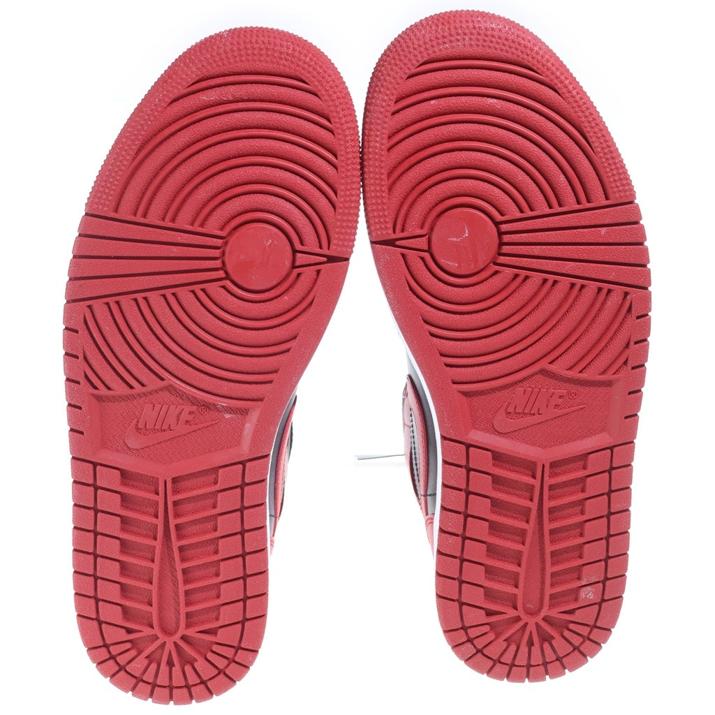 NIKE(ナイキ) AIR JORDAN 1 MID BRED 554724-074 エアジョーダン1 ブレッド ハイカットスニーカー レッド/ブラック US8.5/26.5cm