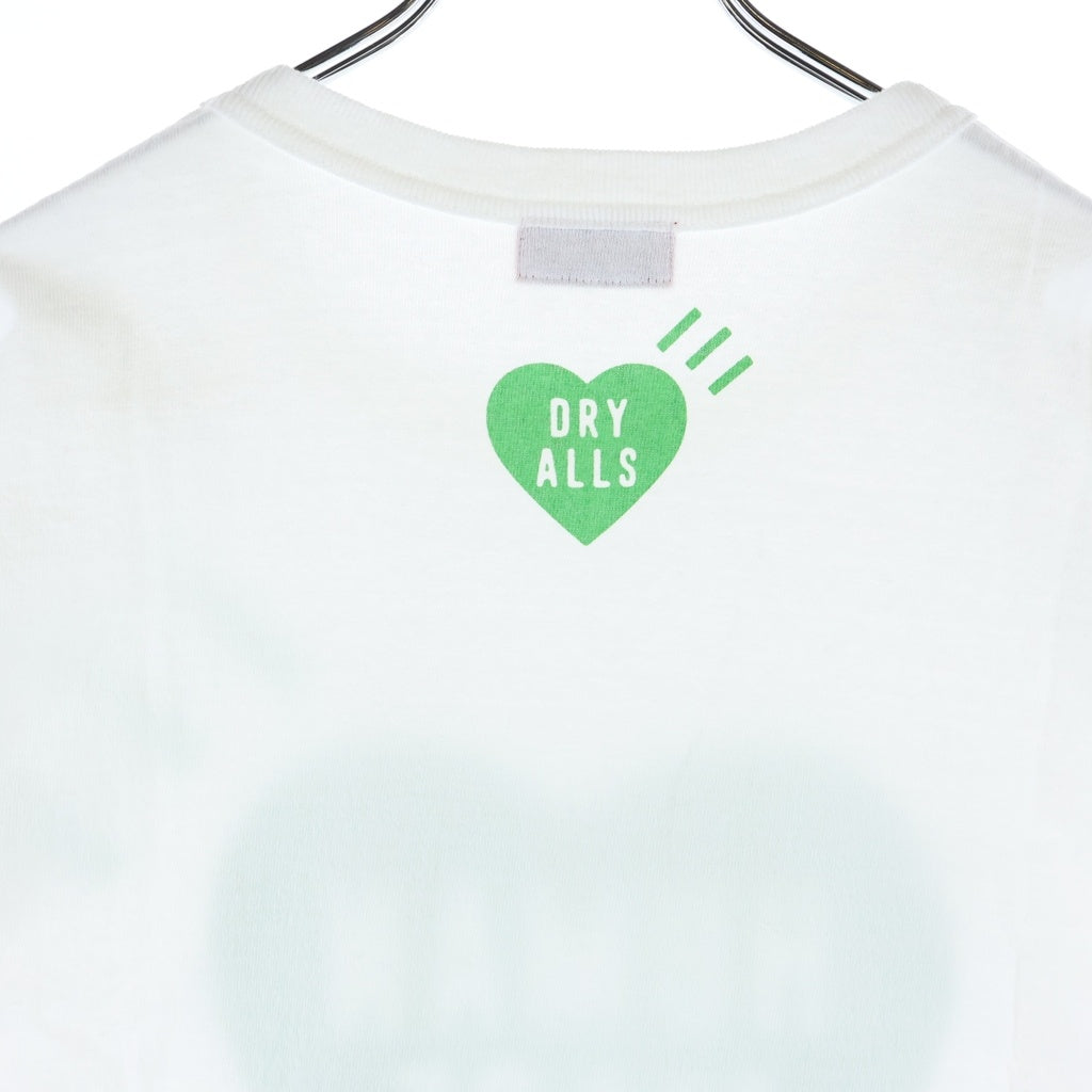 HUMAN MADE(ヒューマンメイド) HEART T-Shirt 京都限定 ハートロゴプリント 半袖Tシャツ カットソー ホワイト/グリーン