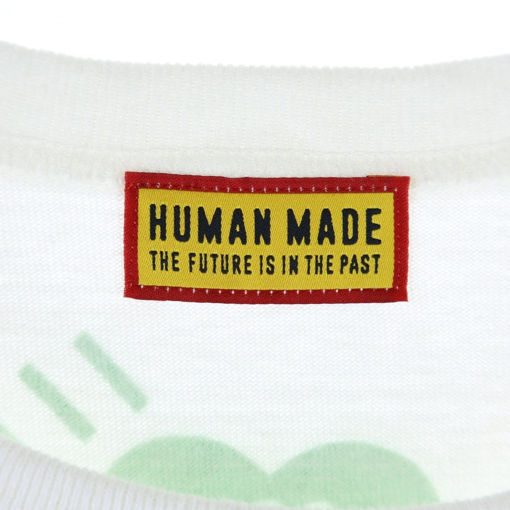 HUMAN MADE(ヒューマンメイド) HEART T-Shirt 京都限定 ハートロゴプリント 半袖Tシャツ カットソー ホワイト/グリーン