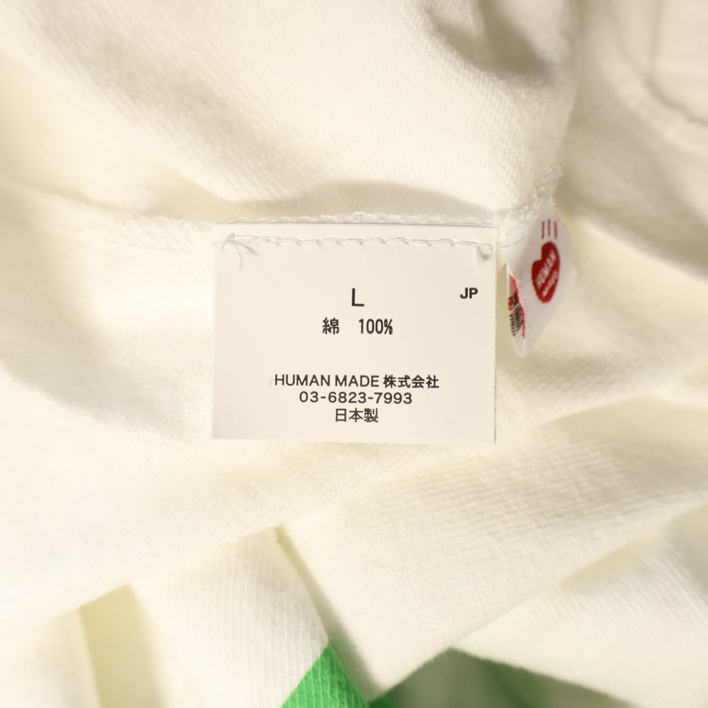 HUMAN MADE(ヒューマンメイド) HEART T-Shirt 京都限定 ハートロゴプリント 半袖Tシャツ カットソー ホワイト/グリーン