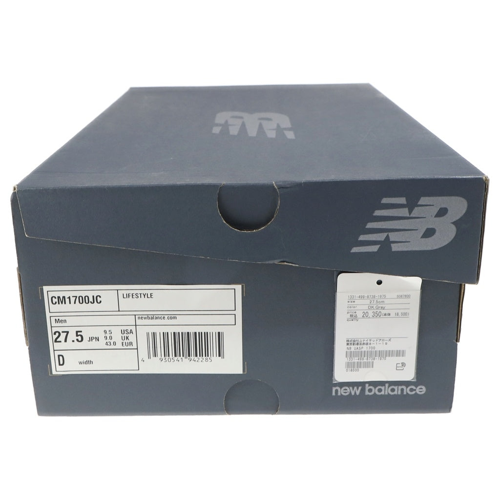 New Balance(ニューバランス) ×UNITED ARROWS ユナイテッドアローズ別注 ヌバック/メッシュローカットスニーカー ダークグレー US9.5/27.5cm CM1700JC