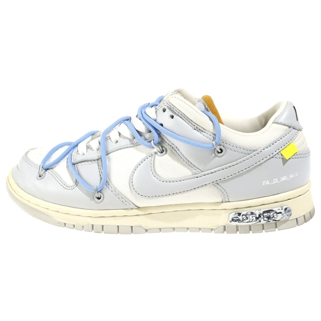 NIKE(ナイキ) ×OFF-WHITE DUNK LOW 1 OF 50 オフホワイト ダンク 49 ローカットスニーカー グレー/ホワイト US9/27cm DM1602-123