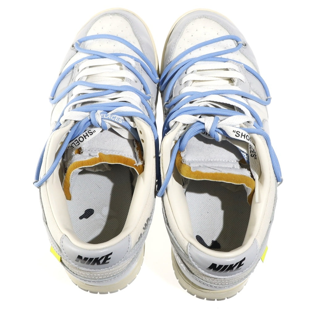 NIKE(ナイキ) ×OFF-WHITE DUNK LOW 1 OF 50 オフホワイト ダンク 49 ローカットスニーカー グレー/ホワイト US9/27cm DM1602-123