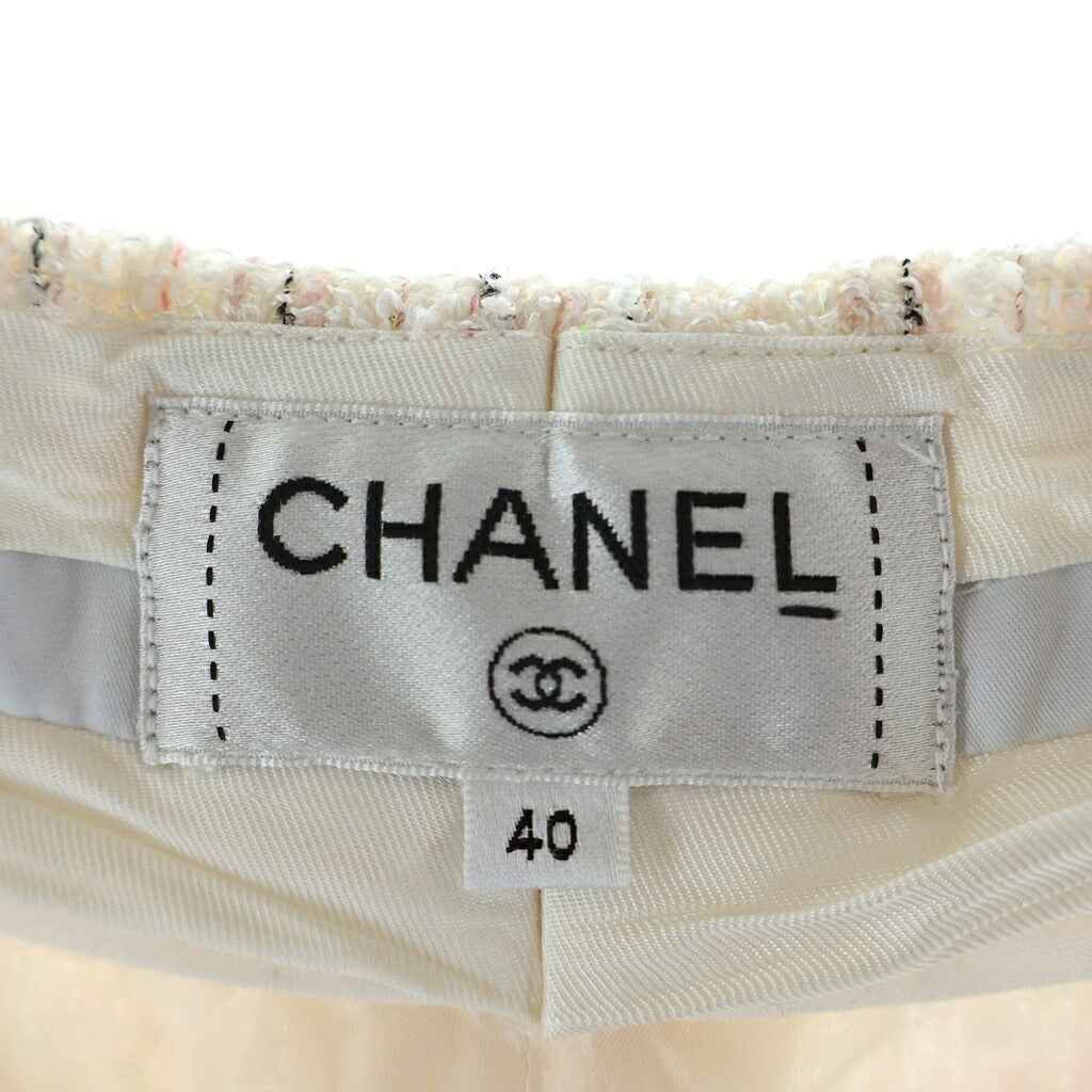 CHANEL(シャネル) ツイードワイドパンツ ベージュ ファンシーツイード レディース P58388V25606