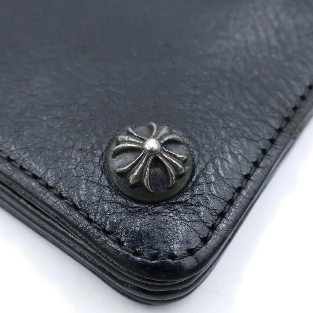 CHROME HEARTS(クロムハーツ) 2ZIP 2ジップ クロスボールボタンレザーウォレット 財布 ブラック