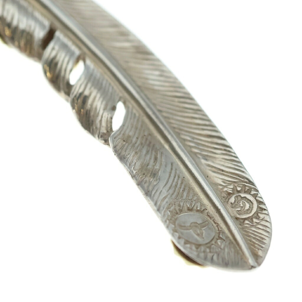 TADY & KING(タディアンドキング) 特大ハートK18フェザー/K18イーグル 右向き ネックレストップ シルバー/ゴールド