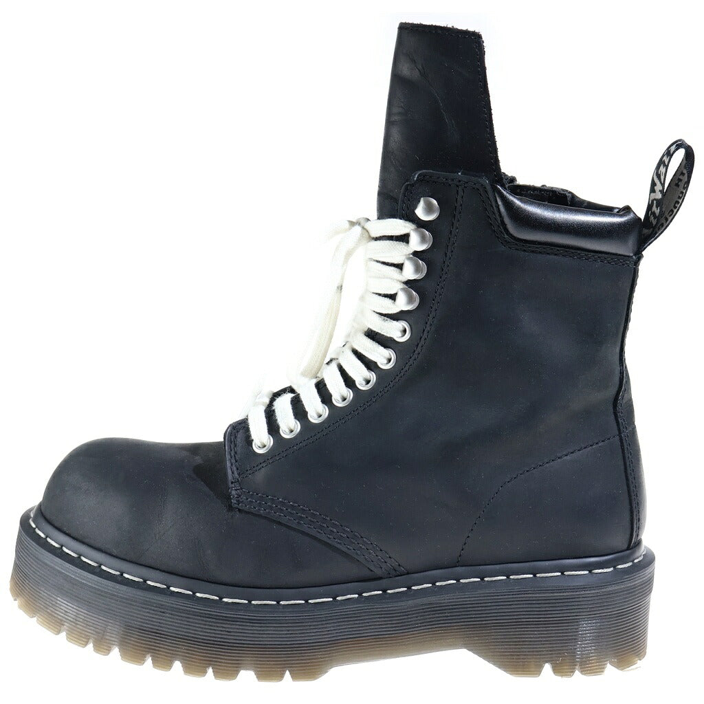 Rick Owens(リックオウエンス) 25AW ×Dr.Martens QUAD SOLE STEEL TOE BOOT ドクターマーチン クアッドソール スチールトゥーブーツ ブラック DM02E68139001
