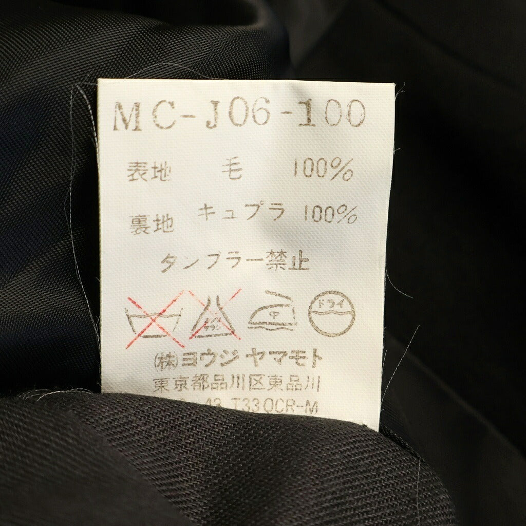 Y's for men(ワイズフォーメン) ウール ギャバジン テーラード ジャケット ブラック MC-J06-100