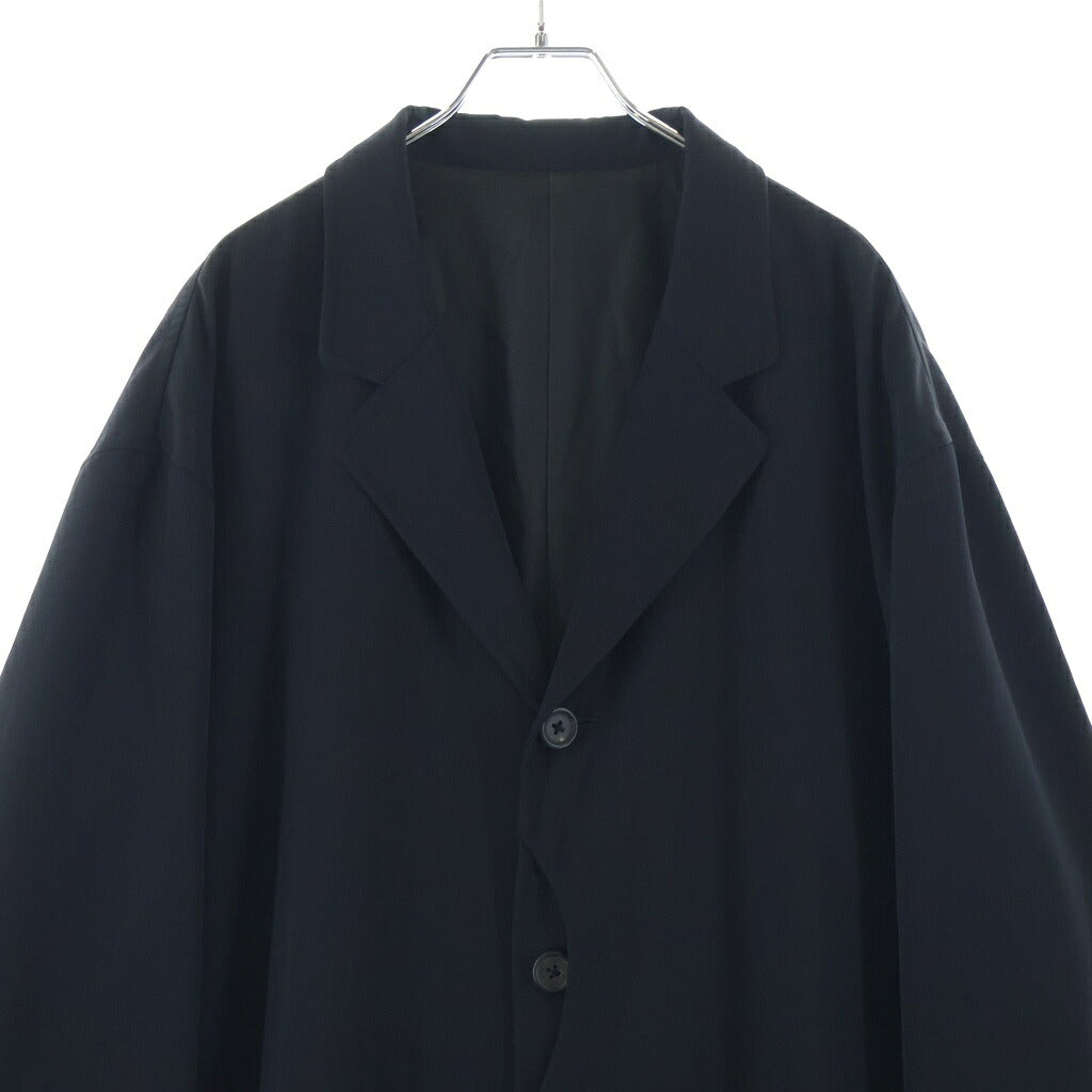 Y's for men(ワイズフォーメン) ウール ギャバジン ロングコート ブラック MH-C05-105