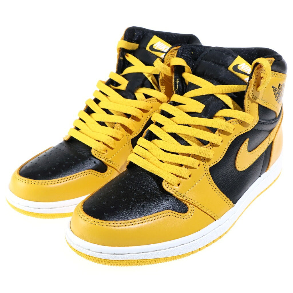 NIKE(ナイキ) AIR JORDAN 1 HIGH OG POLLEN エアジョーダン1 パラン ハイカットスニーカー イエロー/ブラック US9.5/27.5cm 555088-701
