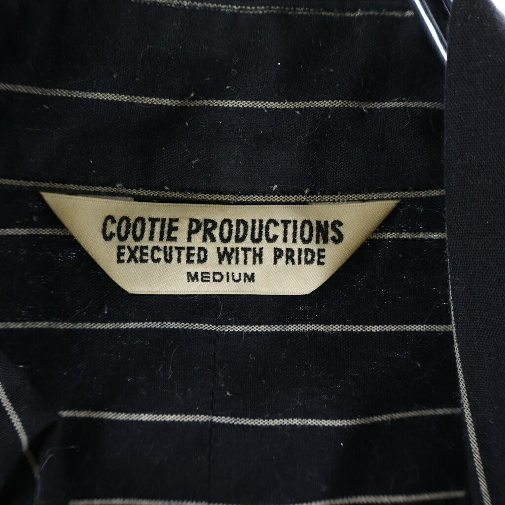 COOTIE PRODUCTIONS(クーティー プロダクションズ) ストライプ柄 カジュアル長袖シャツ 旧タグ ブラック