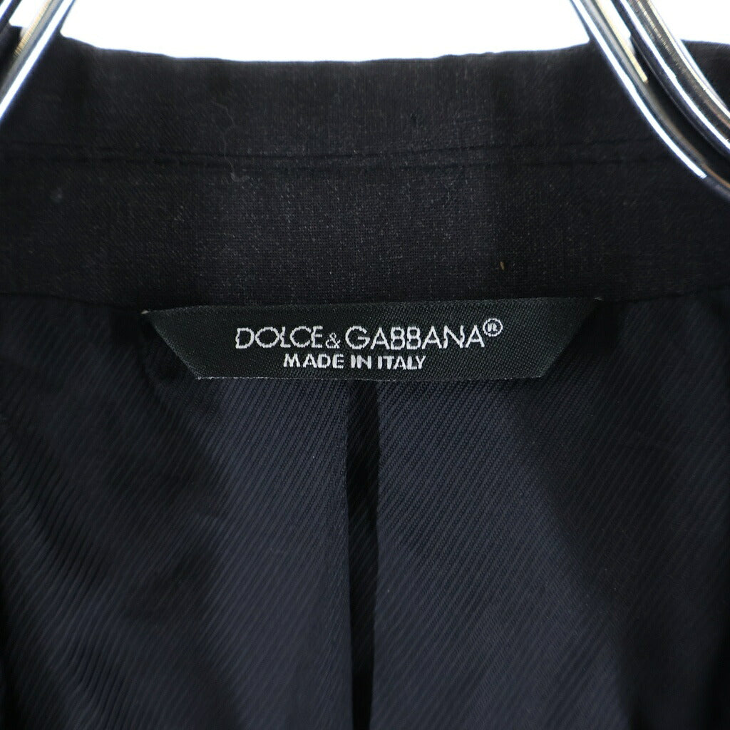 DOLCE & GABBANA(ドルチェアンドガッバーナ) MARTINI マティーニ ウール シングルテーラードジャケット ブラック G1MNCT