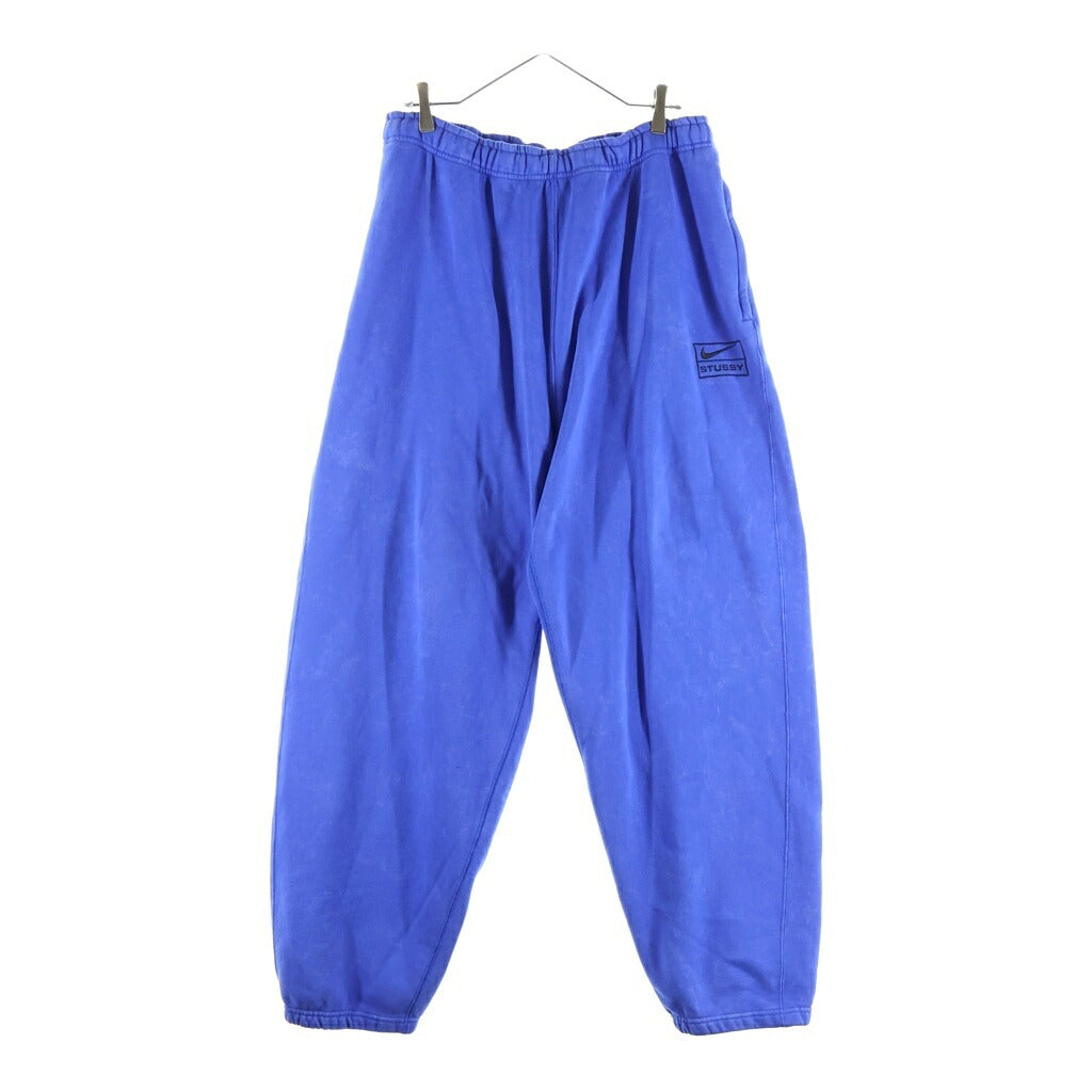 NIKE(ナイキ) ×STUSSY Acid Wash Pants ステューシー 刺繍ロゴ アシッドウォッシュ スウェットパンツ ブルーDR4025-480