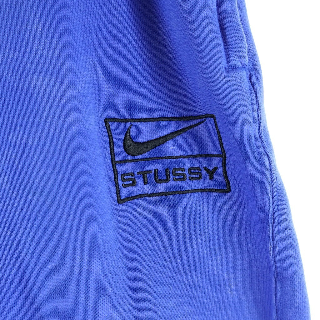 NIKE(ナイキ) ×STUSSY Acid Wash Pants ステューシー 刺繍ロゴ アシッドウォッシュ スウェットパンツ ブルーDR4025-480