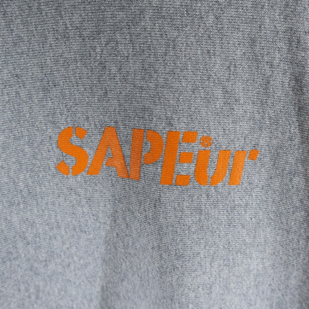 SAPEur(サプール) ×MASATOSHI HAMADA HOODIE 浜田雅功 スウェットプルオーバーパーカー グレー