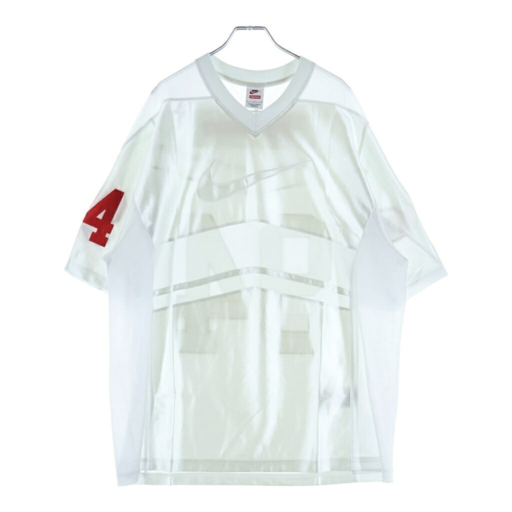 SUPREME(シュプリーム) 26AW ×NIKE Football Jersey ナイキ フットボールジャージー 半袖ゲームシャツ シルバー IO8763-121