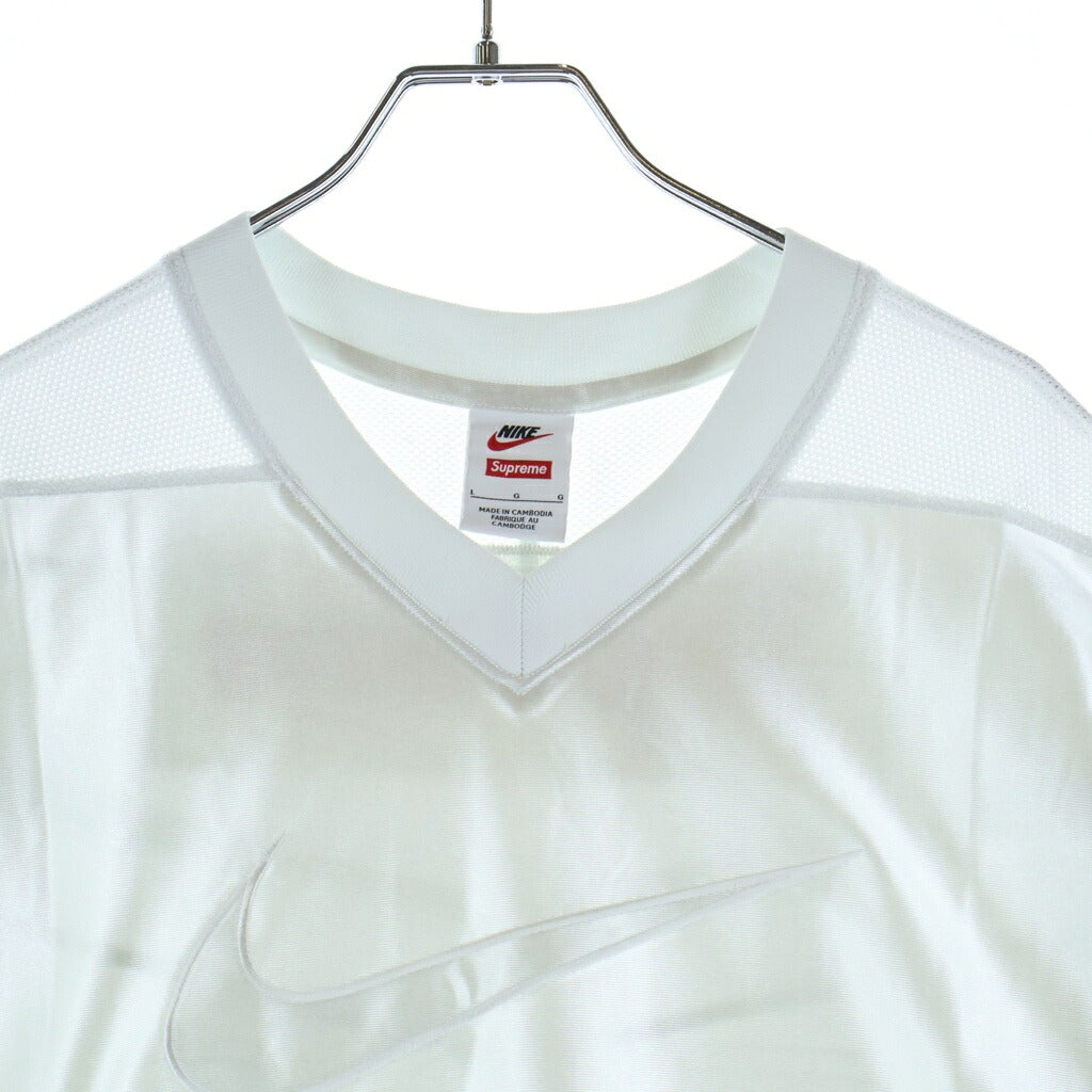 SUPREME(シュプリーム) 26AW ×NIKE Football Jersey ナイキ フットボールジャージー 半袖ゲームシャツ シルバー IO8763-121