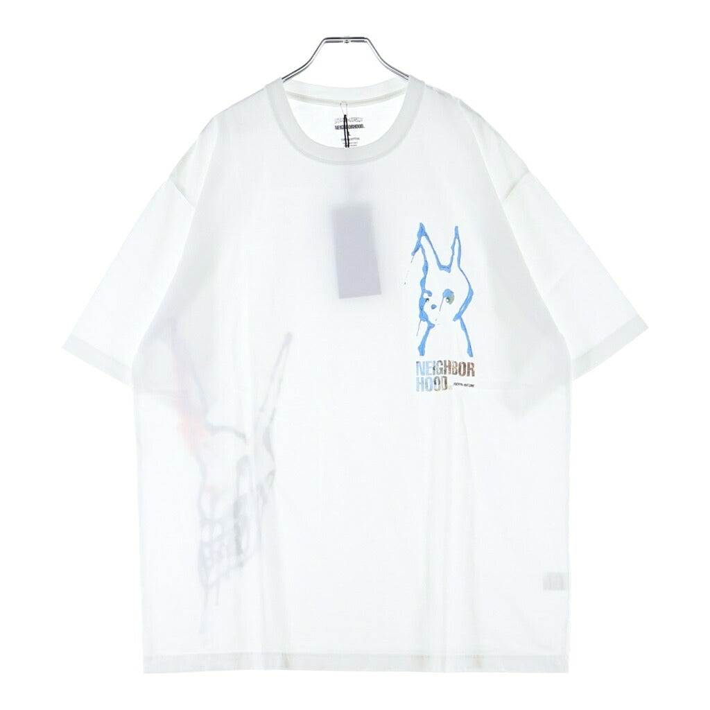 NEIGHBORHOOD(ネイバーフッド) ×FUCKING AWESOME Tee SS ファッキングオーサム プリントロゴ 半袖Tシャツ カットソー ホワイト 251PCFGN-ST01S