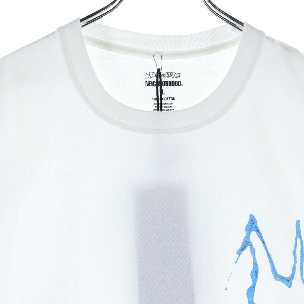 NEIGHBORHOOD(ネイバーフッド) ×FUCKING AWESOME Tee SS ファッキングオーサム プリントロゴ 半袖Tシャツ カットソー ホワイト 251PCFGN-ST01S