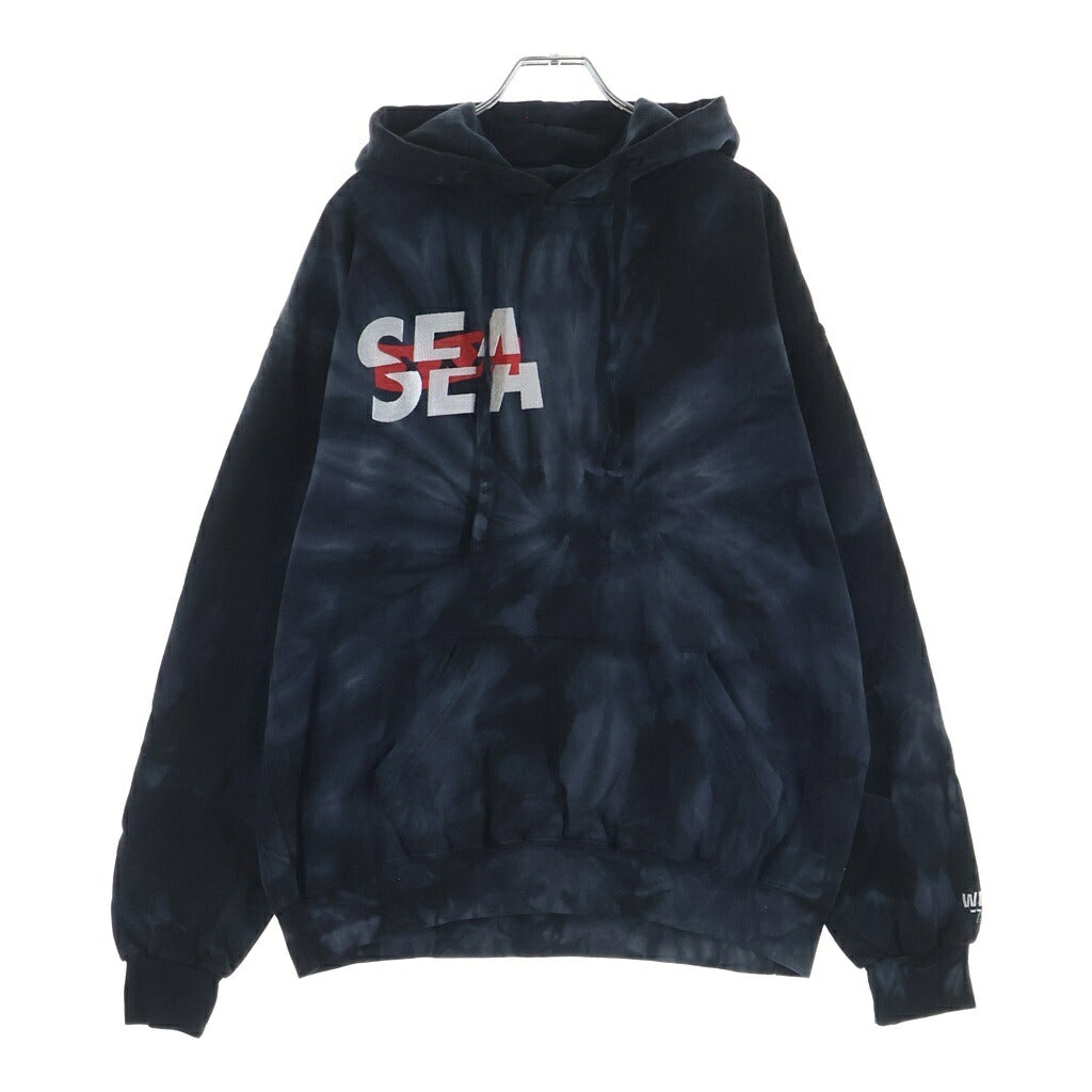 WIND AND SEA(ウィンダンシー) ×GOD SELECTION XXX Black Spider Tie-Dye ゴッドセレクショントリプルエックス タイダイ スウェットプルオーバーパーカー ブラック WDS-XXX-SP-04