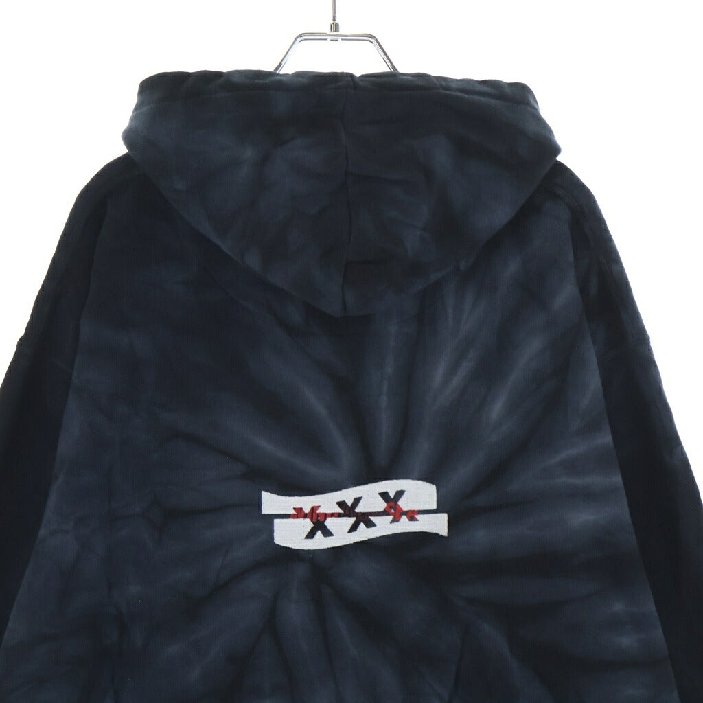 WIND AND SEA(ウィンダンシー) ×GOD SELECTION XXX Black Spider Tie-Dye ゴッドセレクショントリプルエックス タイダイ スウェットプルオーバーパーカー ブラック WDS-XXX-SP-04