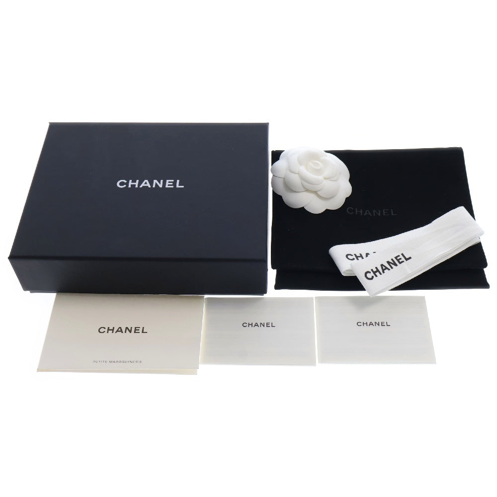 CHANEL(シャネル) マトラッセ 三つ折りミニウォレット ブラック キャビアスキン ゴールド金具 ウォレット コンパクトウォレット